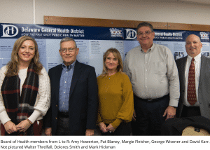 Board of Health members from L to R: Amy Howerton, Pat Blaney, Margie Fleisher, George Wisener and David Karr. Not pictured: Walter Threlfall, Dolores Smith and Mark Hickman